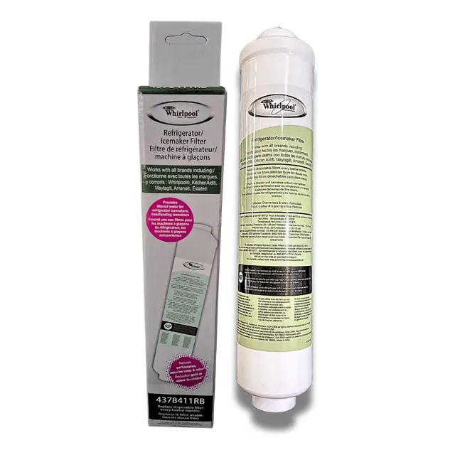 Filtro De Agua Whirlpool 4378411RB Externo Universal Neveras Nevecones Con Dispensador Side By Side Tipo Europeas KitchenAid Maytag Nevecones Refrigerador Compatible Repuesto