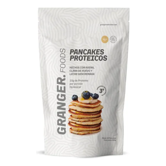 Pancakes Proteicos 450g Granger Avena Proteina Huevo 15g