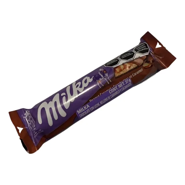 Chocolate C/ Leche Milka Relleno De Caramelo Y Cacahuate 37g