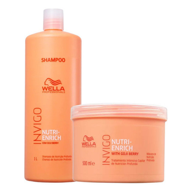 Kit Enrich Shampoo 1000ml + Máscara 500ml Wella Professional Kit Enrich Shampoo 1000ml + Máscara 500ml Wella Professional
