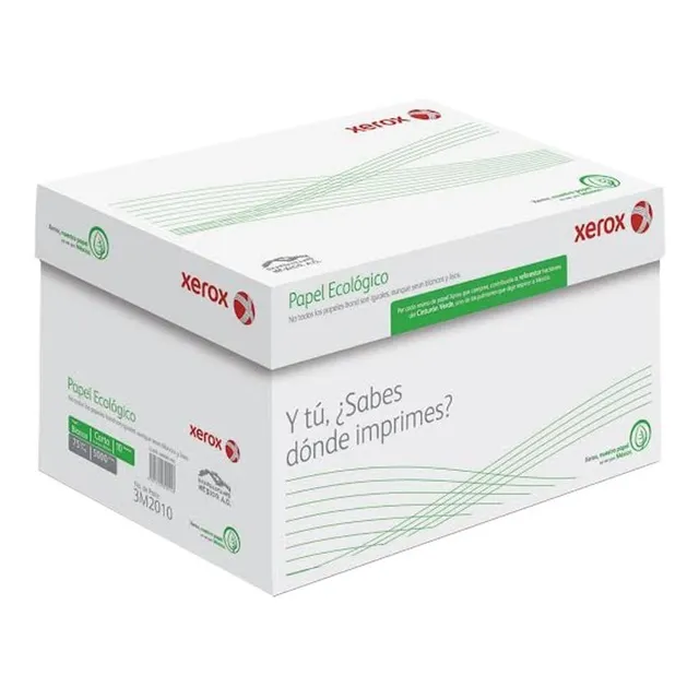 Caja 7500 Hojas Xerox Papel Ecológico Tamaño Carta 15 Resmas