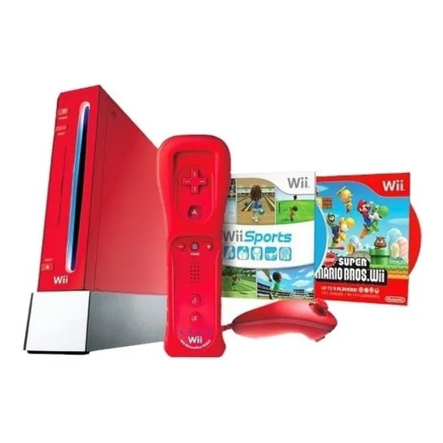 Nintendo Wii Roja Con Juegos Originales