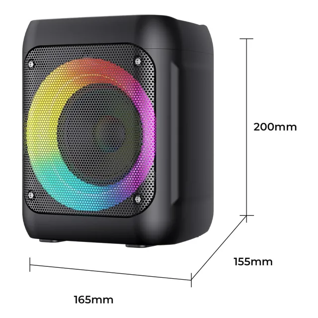 Bocina Bluetooth Havit (mod. Sq133bt) Rgb Negra