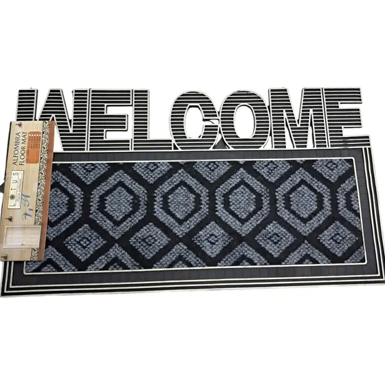 Alfombra Tapete De Bienvenida Welcome Grande 71,5x39,5cm Pvc
