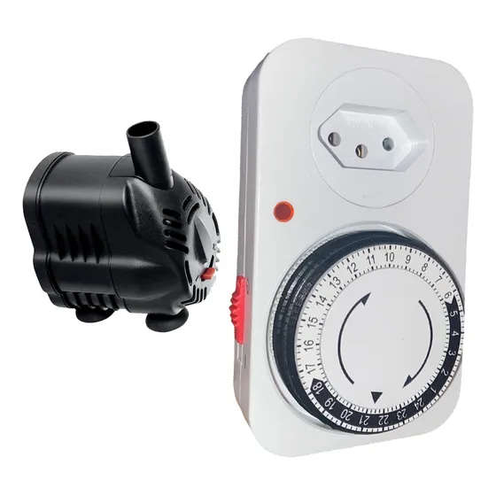 Kit Bomba Sarlo 1000c + Timer Temporizador Hidroponia