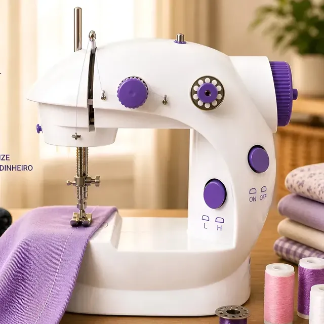 Mini máquina de costura Evolufix, imagem do anúncio