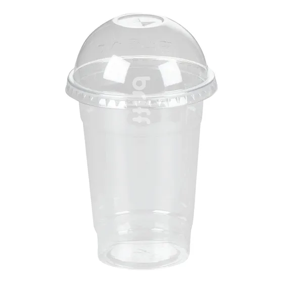 Vaso Tapa Domo Frappe 16 Oz Desechable Bebidas 100 Unidades Color Transparente
