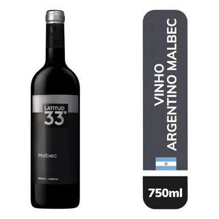 Vinho Argentino Tinto Seco Latitud 33Âș Malbec 750ml Vinho Argentino Tinto Seco Latitud 33Âș Malbec 750ml