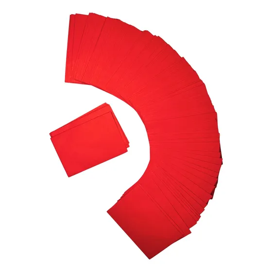 100 Mini Sobres Tarjeta 9.5 X 6.1 Cm Eventos Regalar Dinero Rojo
