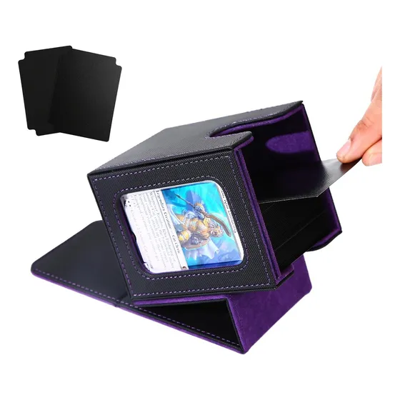 Caja De Deck Almacena 100 Cartas Doble Forradas, 2 Divisores