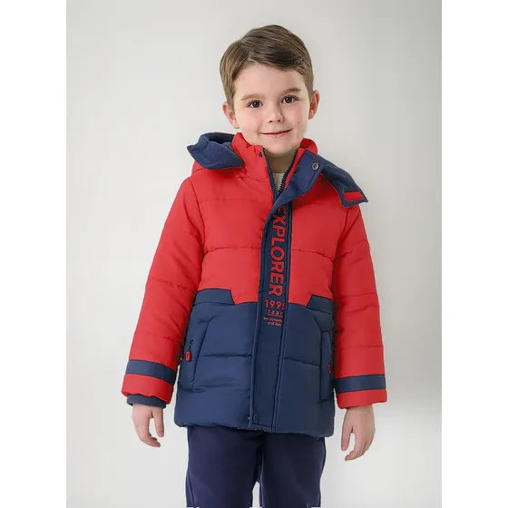 Jaqueta Casaco Infantil Explorer Menino Vermelha Trick Nick