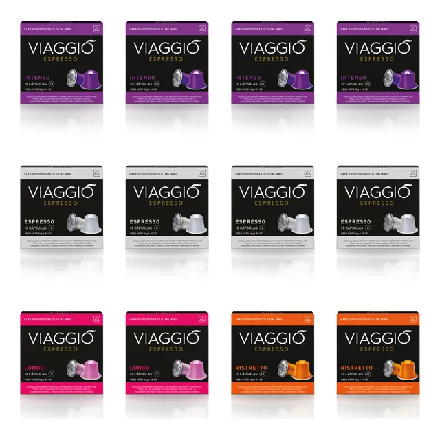 Llevá 12 Packs De Sabores Clásicos Cápsulas Café Viaggio 