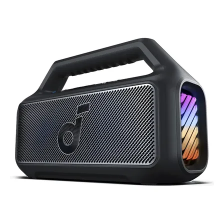 Bocina Anker Soundcore Boom 2 Portátil Bluetooth, Inalámbrico, Bajos potentes de hasta 80W, BassUp2, 24 Horas De Reproducción, Impermeable IPX7, Flotante, Auracast, Power bank integrado, Color Negro