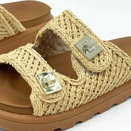 Papete Palha Vizzano Feminina Flatform Moda Verão