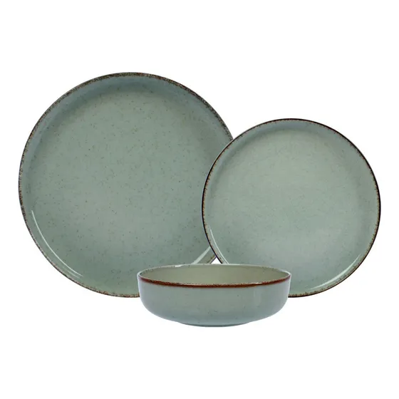 Set De Vajilla 121 En Porcelana 12 Piezas Verde Kutahya