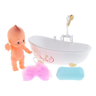 Juego De Baño Muñeca Con Bañera Realista Electrónico Con Juego De Baño Muñeca Con Bañera Realista Electrónico Con