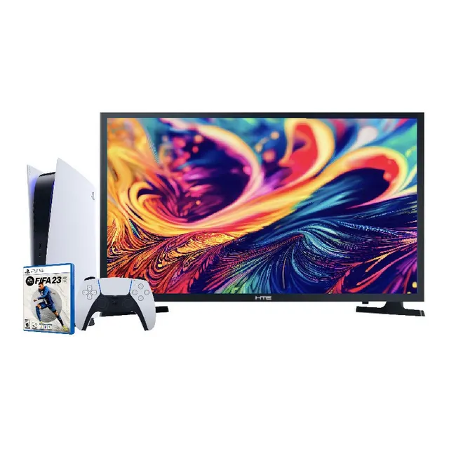 Combo Ps5 C/lector + Juego + Tv Smart Hte 32  Mercadotechno