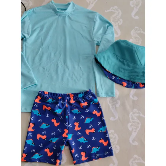 Traje De Baño Niños | 3 Piezas | Manga Larga | Suéter 