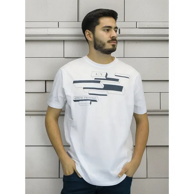Playera Armani Exchange Mod. 3lzthn-zjh4z Color Blanco