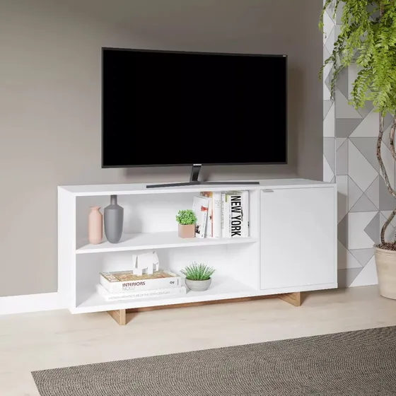 Rack Modular P/tv 50' Audio C/ Puerta Estilo Nordico / Eames