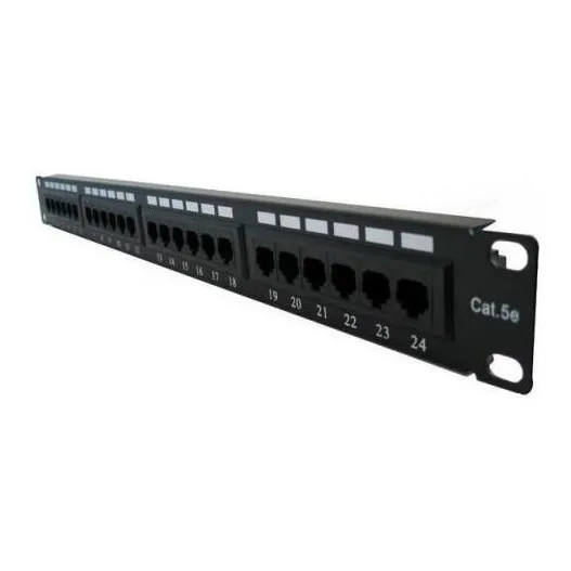 Patchera Patch Panel 24 Puertos Bocas Jack Cat 5e Rj45