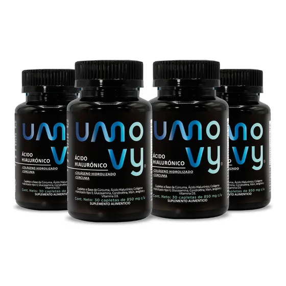 Kit 4 Umovy Ácido Hialurónico 30 Capletas De 850 Mg