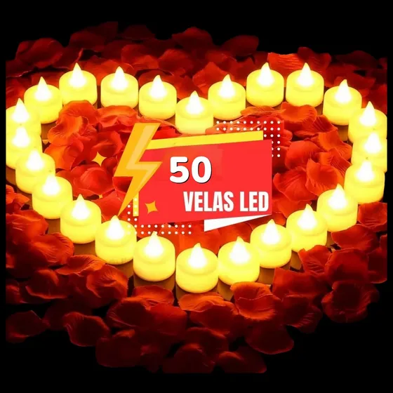 Kit De 50 Mini Vela Led Eletrônica Artificial Decoração