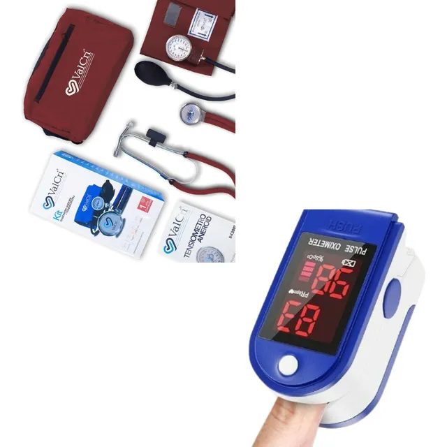 Kit Fonendoscopio Tensiometro + Oxímetro
