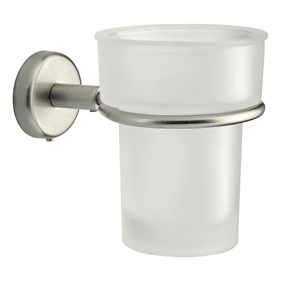 Porta Cepillo Vaso Proyecta Helvex Color Gris