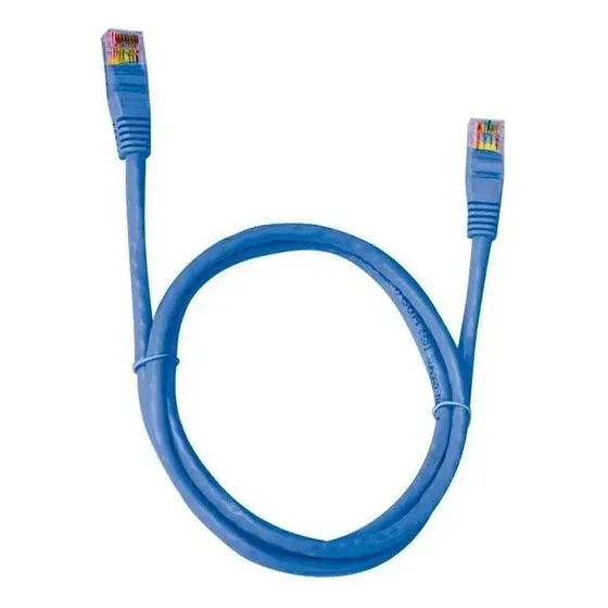 Kit 5 Patch Cord Intelbras 1,5 Metros Azul Cat5e Rj45