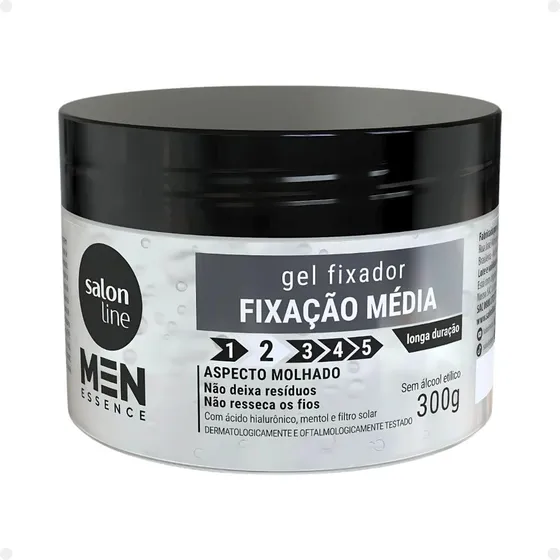 Salon Line Men Gel Fixador Essence Aspecto Molhado 300g