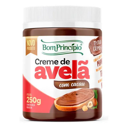 Creme De Avelã Com Cacau Sabor Intenso 250g Bom Princípio