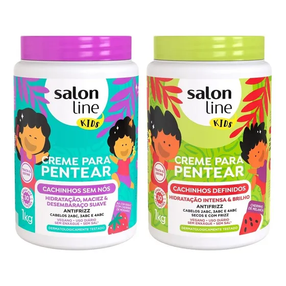 Kit Morango E Melancia Com 2 Cremes Para Pentear