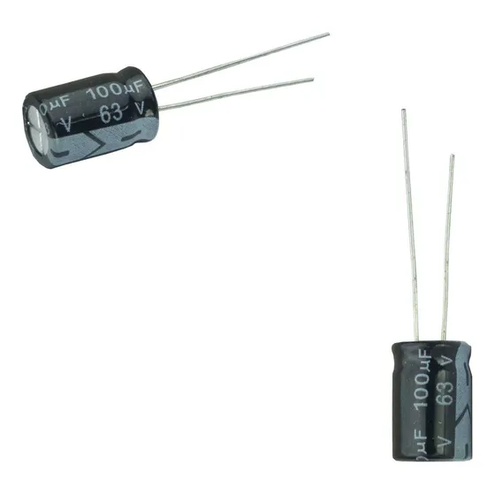 50x Capacitor Eletrolítico 100uf X 63v 105º Kit C/50 Peças - ChipSCE