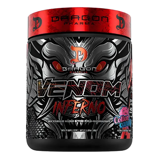 Pre Entreno Dragon Pharma Venom Inferno 40 Servs Extremo Sabor Rainbow Burst