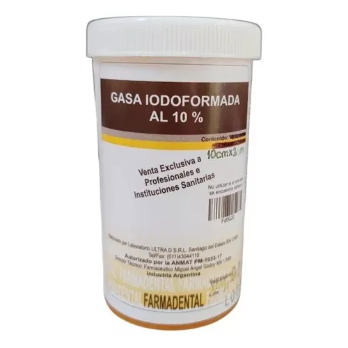 Gasa Iodoformada Al 10% Aposito De 2mtx10cm Farmadental