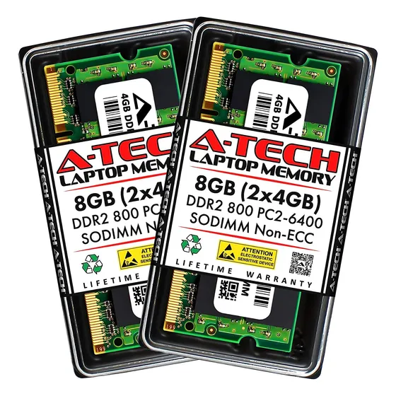 A-tech Memoria Ram 8gb (2 X 4gb) Ddr2 800mhz (pc2-6400) 1.8v