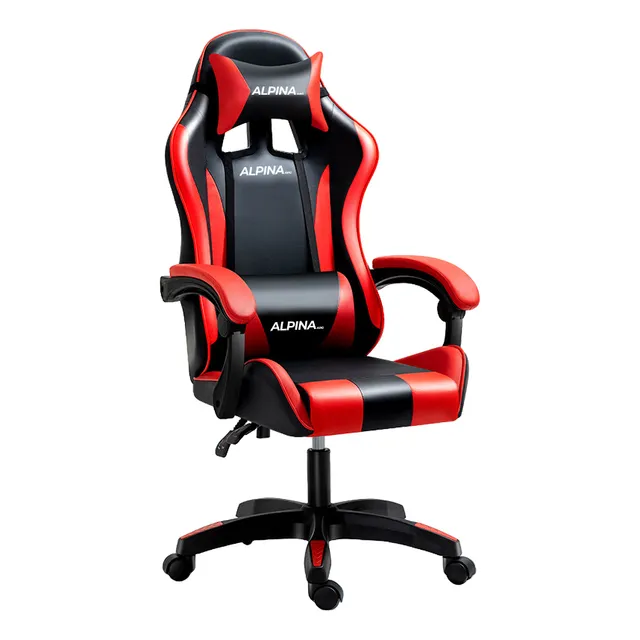 Silla Gamer Alpina Ergonómica Giratoria Reclinable Ft-088 Negro/rojo