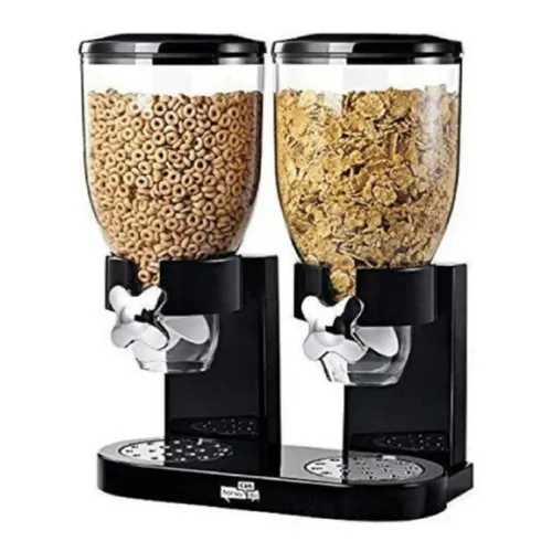 Dispensador Hermético De Cereales A Granel Dispensador Hogar Color Negro