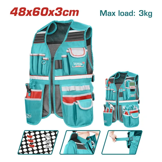 Chaleco Para Herramientas Total Tools 48cm X 60cmx 3cm