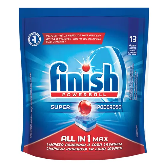 Detergente para Lava Louças em Tablete Finish 13 unidades