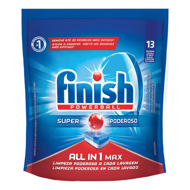 Detergente Para Lava Louças Em Tablete Finish 13 Unidades Detergente Para Lava Louças Em Tablete Finish 13 Unidades
