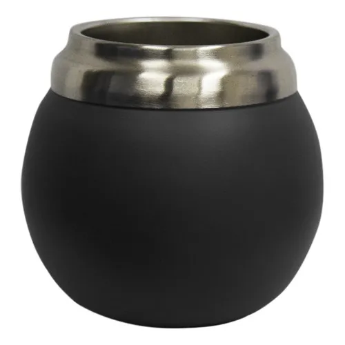 Mate Acero Inox. Doble Pared Comet 120ml - Ferrejido Color Negro