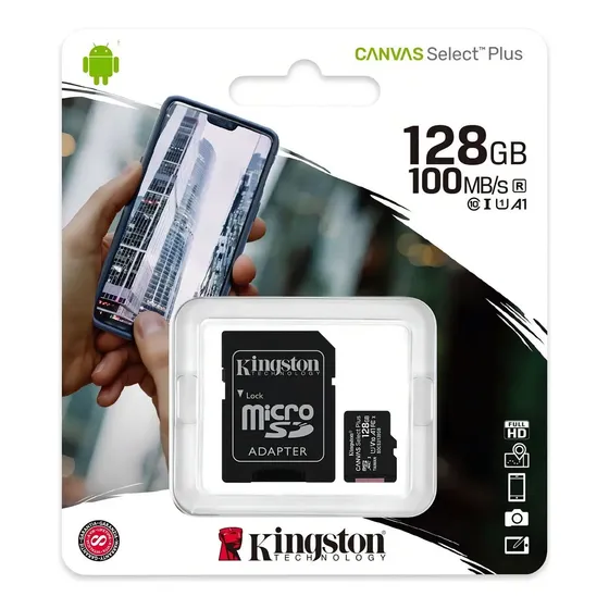 memoria Micro SD Kingston Canvas Select Plus SD 128GB | Cuotas sin interés