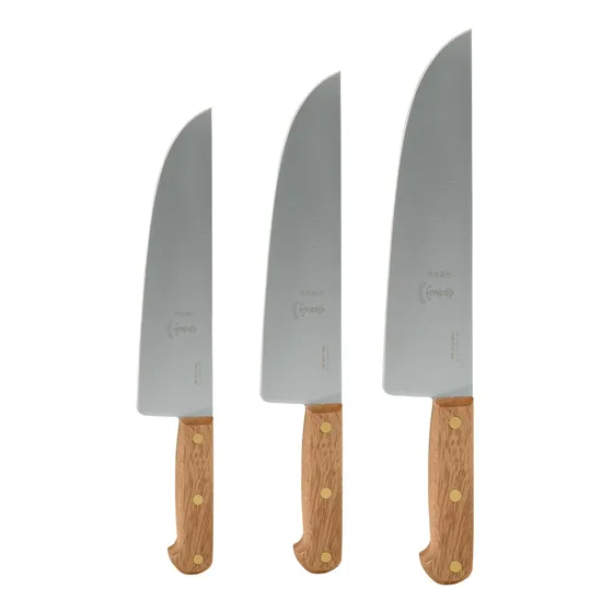 Cuchillo Carnicero X3 Acero Inoxidable C/ Madera Eskilstuna