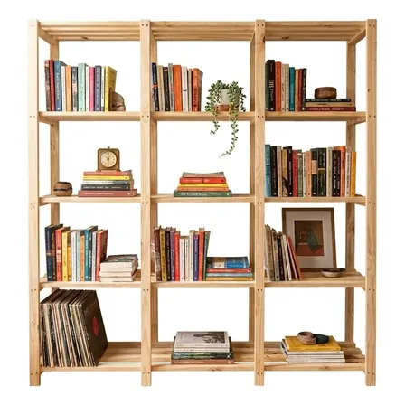 Estante Para Livros De Madeira 5 Prateleiras Reforçada Marrom