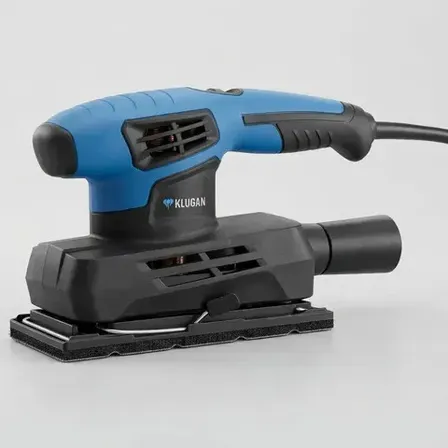 Lijadora Orbital Klugan Eléctrica de Mano 12000 RPM Profesional Para Madera, Pintura, Terminaciones y Revestimientos LOR-160