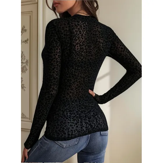 Remera Estampada Larga Mujer Shein Talle M Poliester