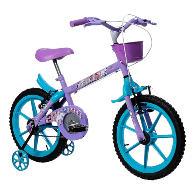 Bicicleta Tk3 Track Aro 16 Pinky Lilas Azul Meninas 