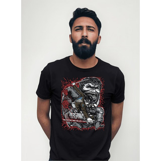 Camiseta Anime Atack On Titan Levi Ackerman Algodão Camiseta Anime Atack On Titan Levi Ackerman Algodão